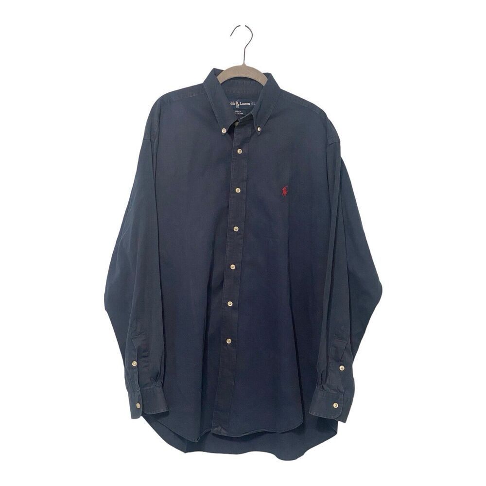 Men's Ralph Lauren Blake Long Sleeve Button Down - Size L - Navy Blue